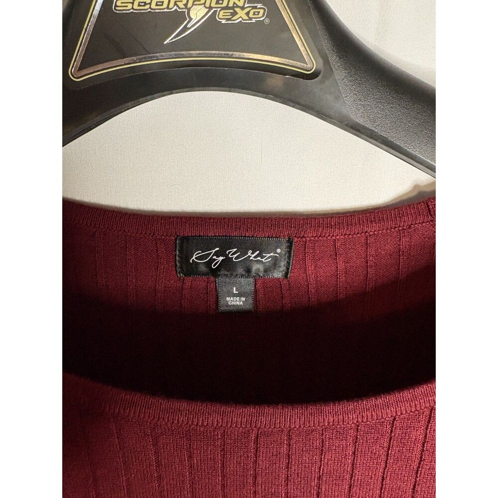 Say What Maroon Sweater Small
